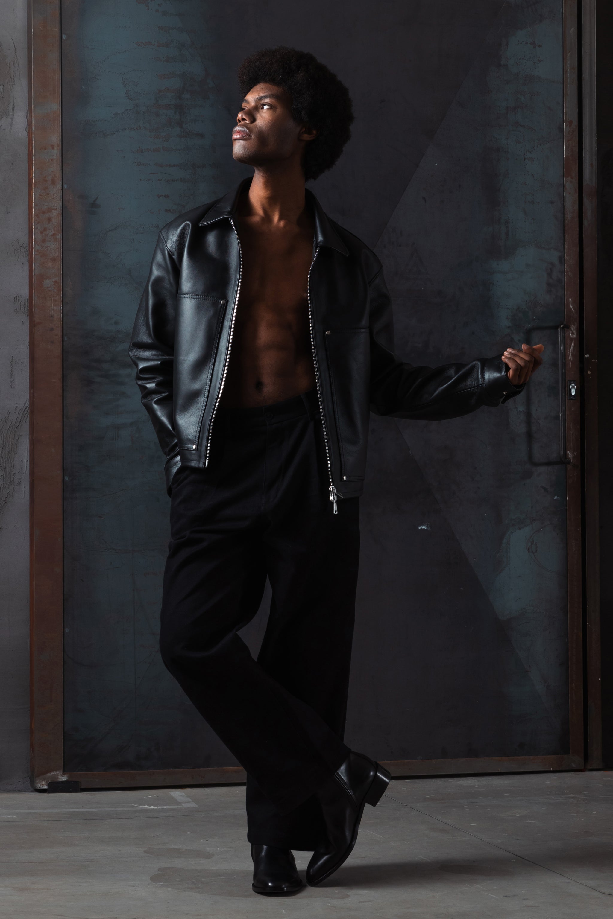 Midnight Black Leather Jacket – POCHLY