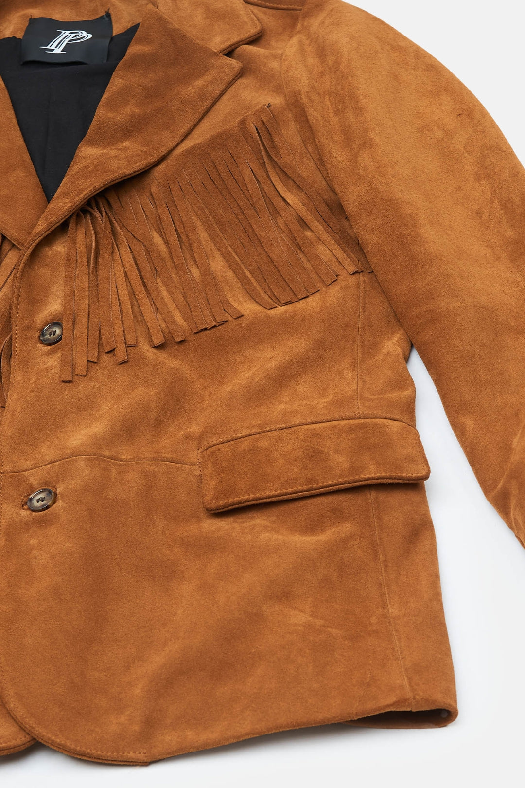 Brown Suede Fringed Jacket – POCHLY Brown Suede Fringed Jacket – POCHLY