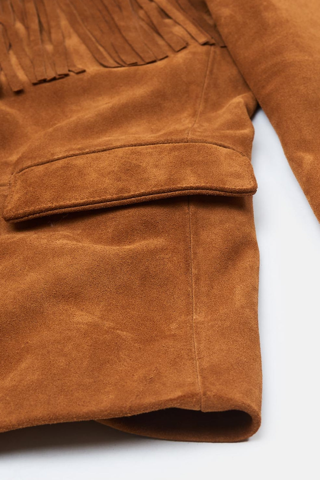 Brown Suede Fringed Jacket – POCHLY Brown Suede Fringed Jacket – POCHLY